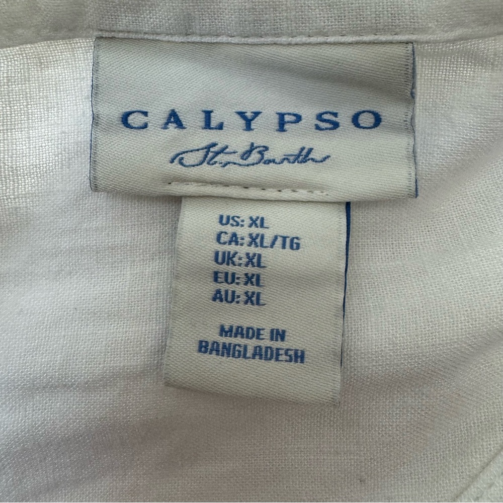 Calypso St Barth Beaded V-Neck Linen Blend Midi Dress XL - Picture 12 of 13